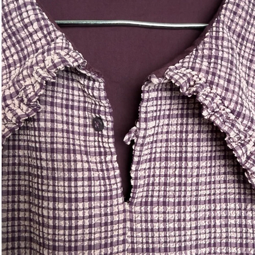 The New Society Girls Anabella Check Dress 16 Seersucker Peter Pan Collar Pink